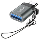 Adaptador OTG Tipo C para Transferencia Rápida USB. Ideal para celulares y tablets.