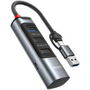 Hub USB 6 en 1 Multifuncional. Adaptador de Alta Velocidad con Puertos USB-C, 3.0 y 2.0