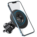 Soporte Magnético para Teléfono en Auto. Montaje en Rejilla, Compatible con iPhone y MagSafe.