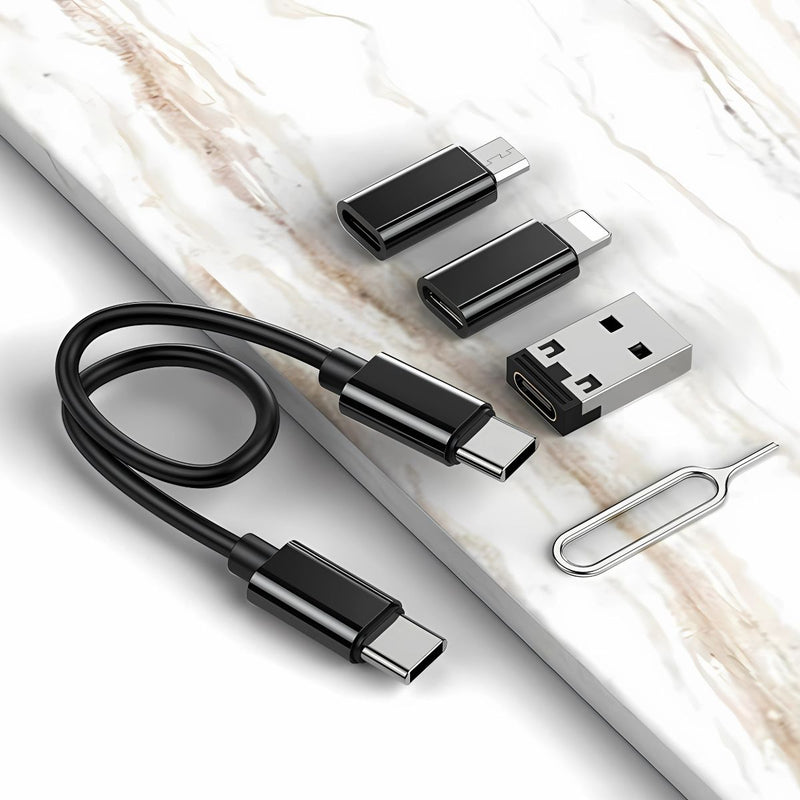 Estuche Multifuncional de Conectores USB y Almacenamiento para Gadgets Electrónicos Portátil.