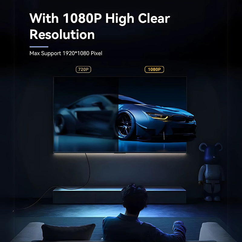 Cable Universal 3 en 1 con HDMI – Lightning, Micro-USB, USB-C. Compatible con iPhone, Android y más (2 Metros).