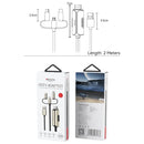 Cable Universal 3 en 1 con HDMI – Lightning, Micro-USB, USB-C. Compatible con iPhone, Android y más (2 Metros).