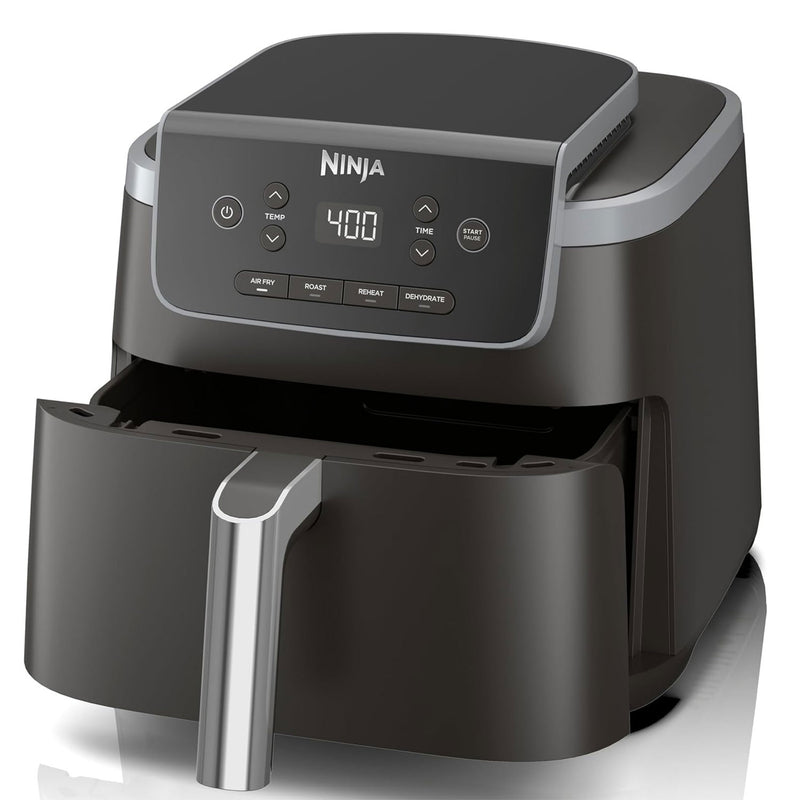 Freidora de aire 4 en 1 Ninja AF141. Air Fryer de 4.7 lt antiadherente, recubierta de cerámica, y tecnología Air Crisp.