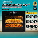 Horno Empotrable Elite AirChef Pro Duo Gas Y Eléctrico Con Air Fryer de 75 Litros y Pantalla Digital. Color Negro (60cm)