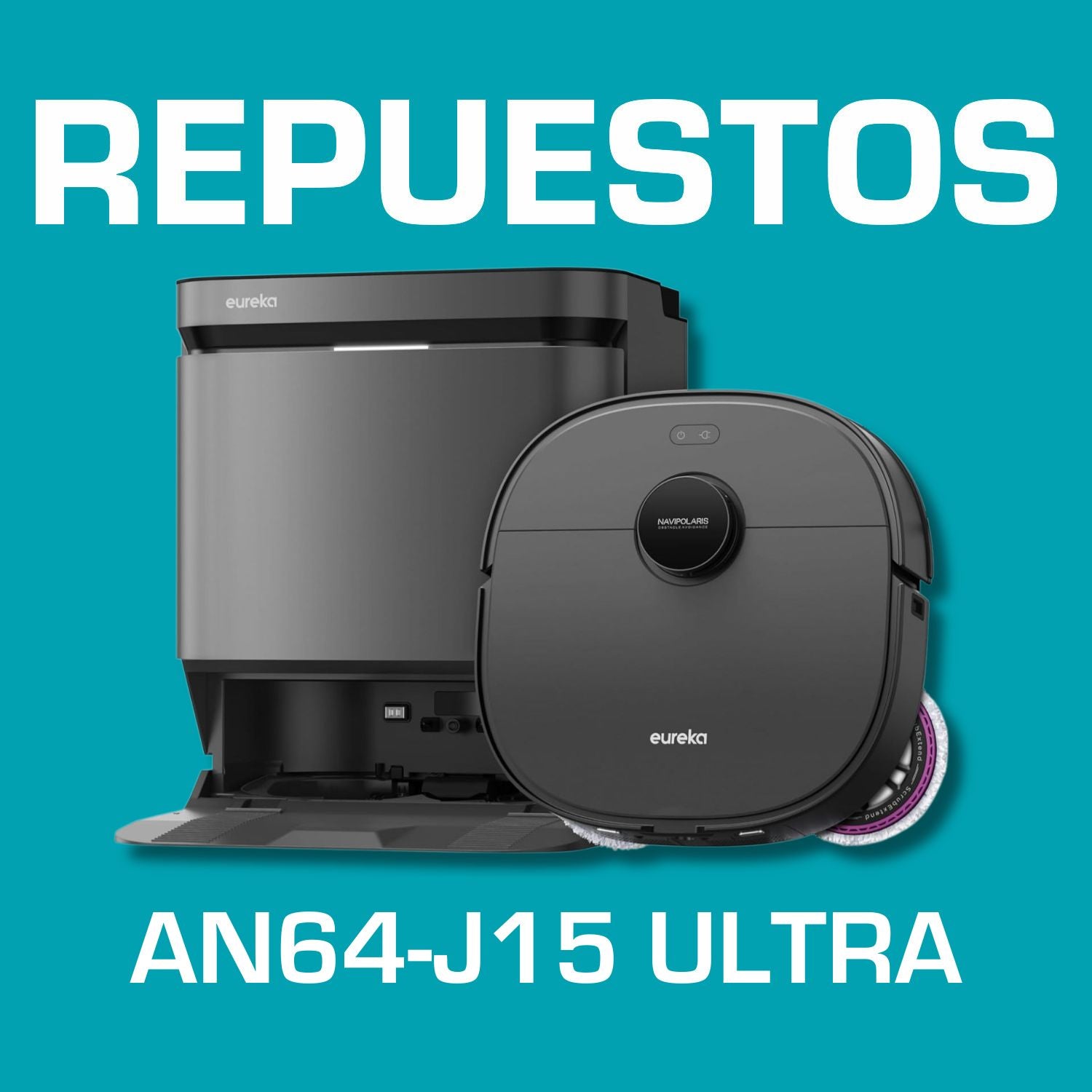 Repuestos Robot Trapeador Aspiradora Eureka J15 Pro Ultra Negra. Código AN64-J15 ULTRA