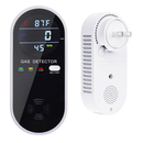 Detector de fugas de Gas 3 en 1, pantalla de gas, temperatura y humedad.