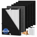 Filtro de repuesto para purificador de aire multifuncional AB1615 Carbone, con sistema de filtración 3 en 1. Prefiltro lavable, H13 HEPA y carbón activado.