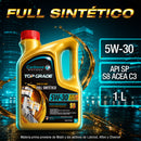 ACEITE DE MOTOR API SP 5W30 FULL SINTÉTICO (TOP GRADE) GASOLINA S8 ACEA C3 CARBONE MOTORS (1 litro)