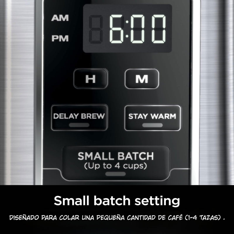 Cafetera Programable Ninja CE250. Maquina de café de capacidad hasta 12 tazas y filtro permanente.