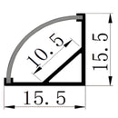 Perfil de Aluminio para Cinta LED Kit 2 m. Accesorio diseñado para montar y proteger tiras de luces LED ideal para angulo de 90°