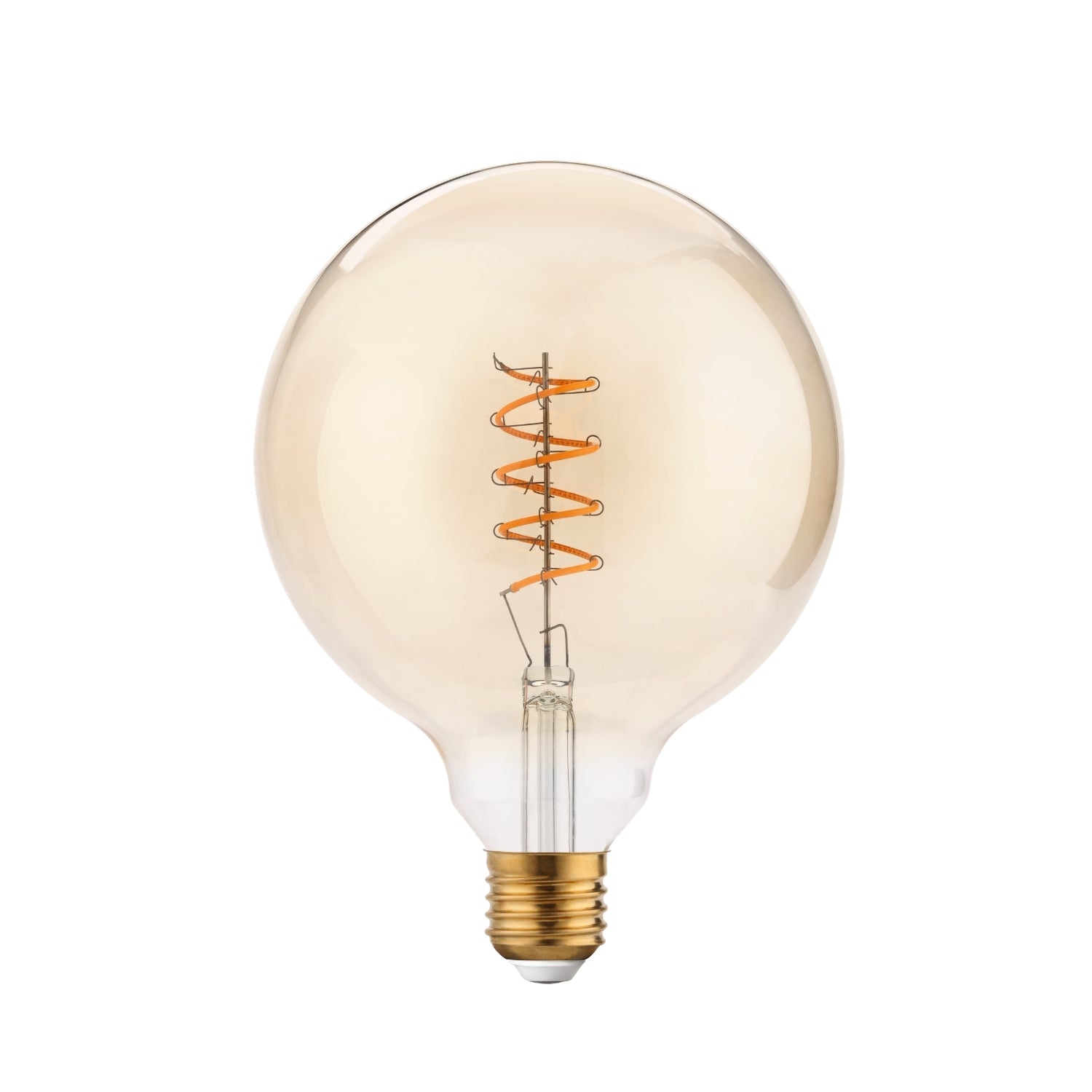 Bombillo LED Filamento G125 E27 4W 2700K Ámbar Vintage Globo Decorativo 400LM Luz Cálida IP20