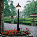 Lampara de Poste Exterior E27 IP44 Bronce para Jardin Patio Terraza y Entrada 150x1100mm Aluminio y Vidrio