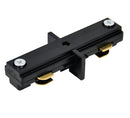 Conector Union entre Rieles Track sistema colgante color Negro