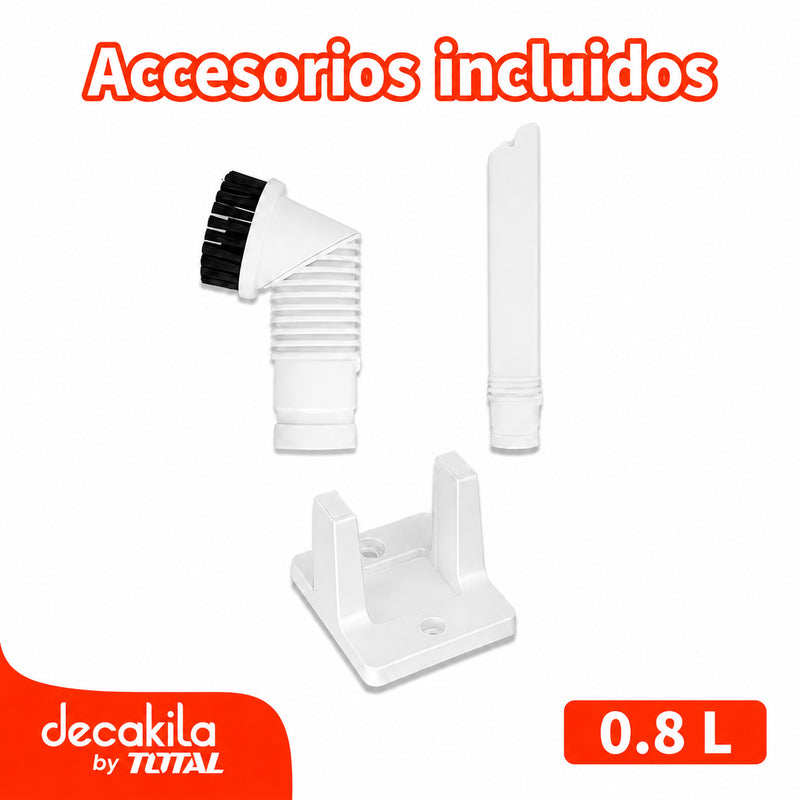 Aspiradora Inalámbrica 180W. Capacidad 0.8L. Batería de litio. 24V