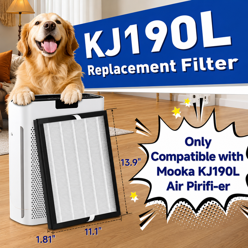 Filtro de repuesto para purificador de aire multifuncional AB1615 Carbone, con sistema de filtración 3 en 1. Prefiltro lavable, H13 HEPA y carbón activado.