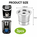 Set de 3 cápsulas reutilizables de acero inoxidable 304 compatibles con cafeteras Ninja PB051, CFP101 y PB041