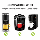 Set de 3 cápsulas reutilizables de acero inoxidable 304 compatibles con cafeteras Ninja PB051, CFP101 y PB041