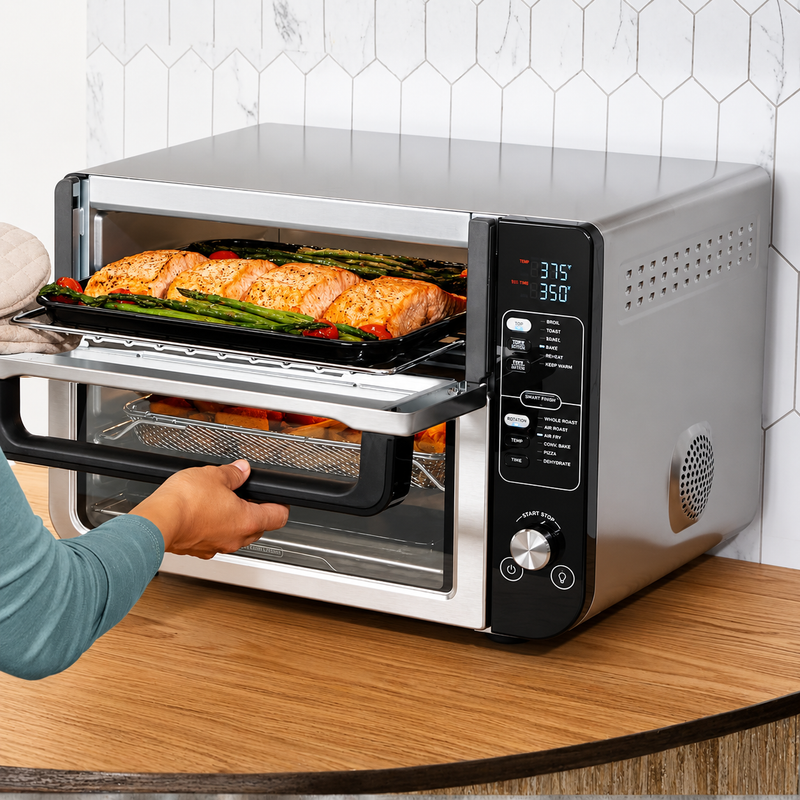 Horno doble 12 en 1 Ninja con Flex Door. Freidora de aire DCT401.