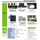 Extractor de grasa Galaxy 76. Color negro mate.