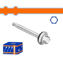 Tornillos para Techo Hexagonal Autotaladrante con arandela de goma. Zincado.