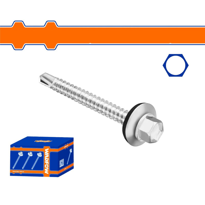 Tornillos para Techo Hexagonal Autotaladrante con arandela de goma. Zincado.