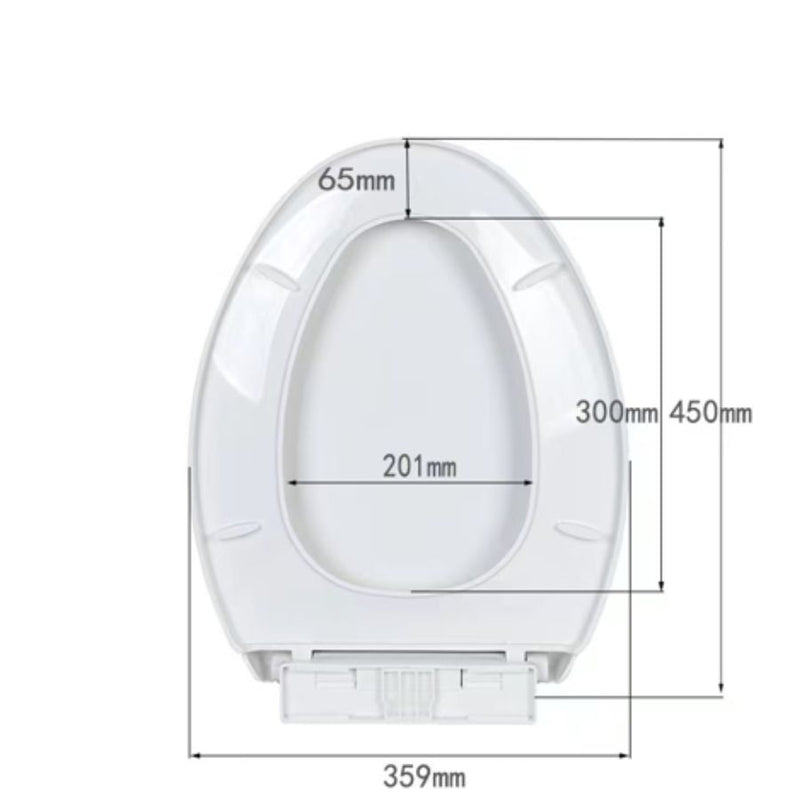 Tapa para inodoro asiento color blanco 17" caida lenta Tapa para poseta Larga