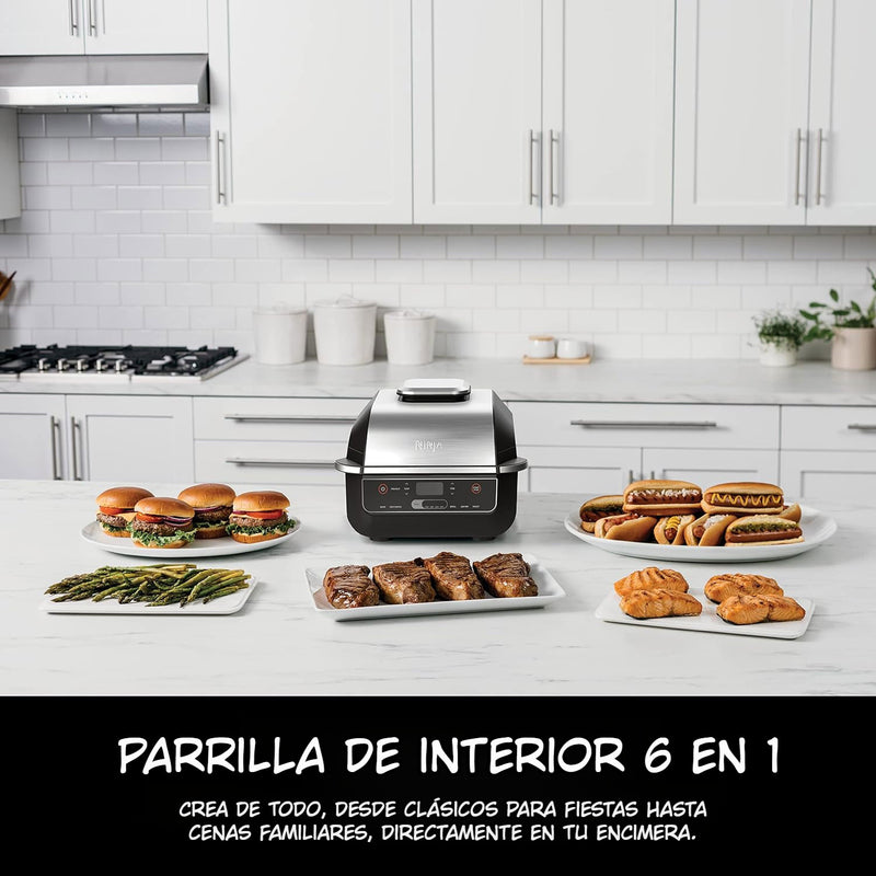 Parrilla interior 6 en 1 y freidora de aire Ninja Foodi Grill. Asador de interior y air fryer EG201.