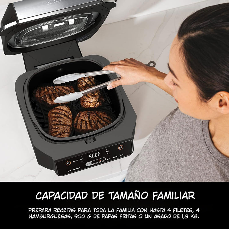 Parrilla interior 6 en 1 y freidora de aire Ninja Foodi Grill. Asador de interior y air fryer EG201.