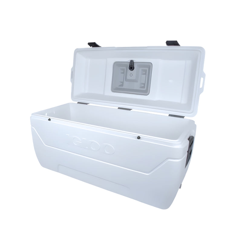 Cooler de 165QT Igloo  Maxcold Blanco Hielera grande para paseos y pesca.