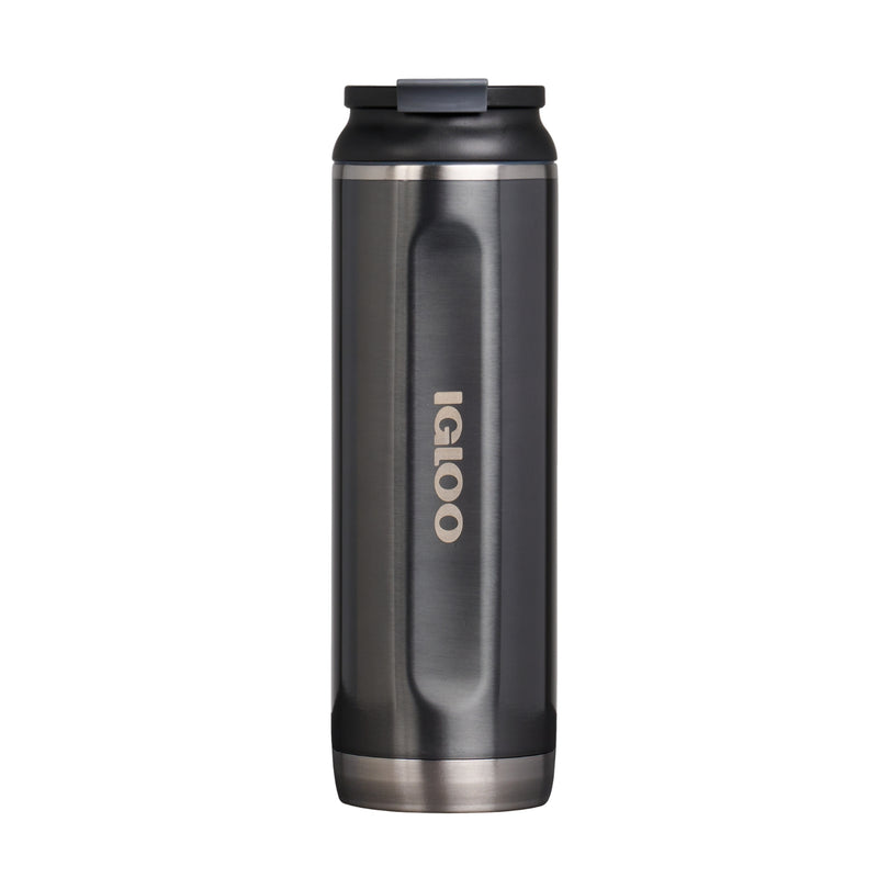 Botella de agua Térmica 20oz Igloo. Vaso Térmico De Acero Inoxidable color Negro.