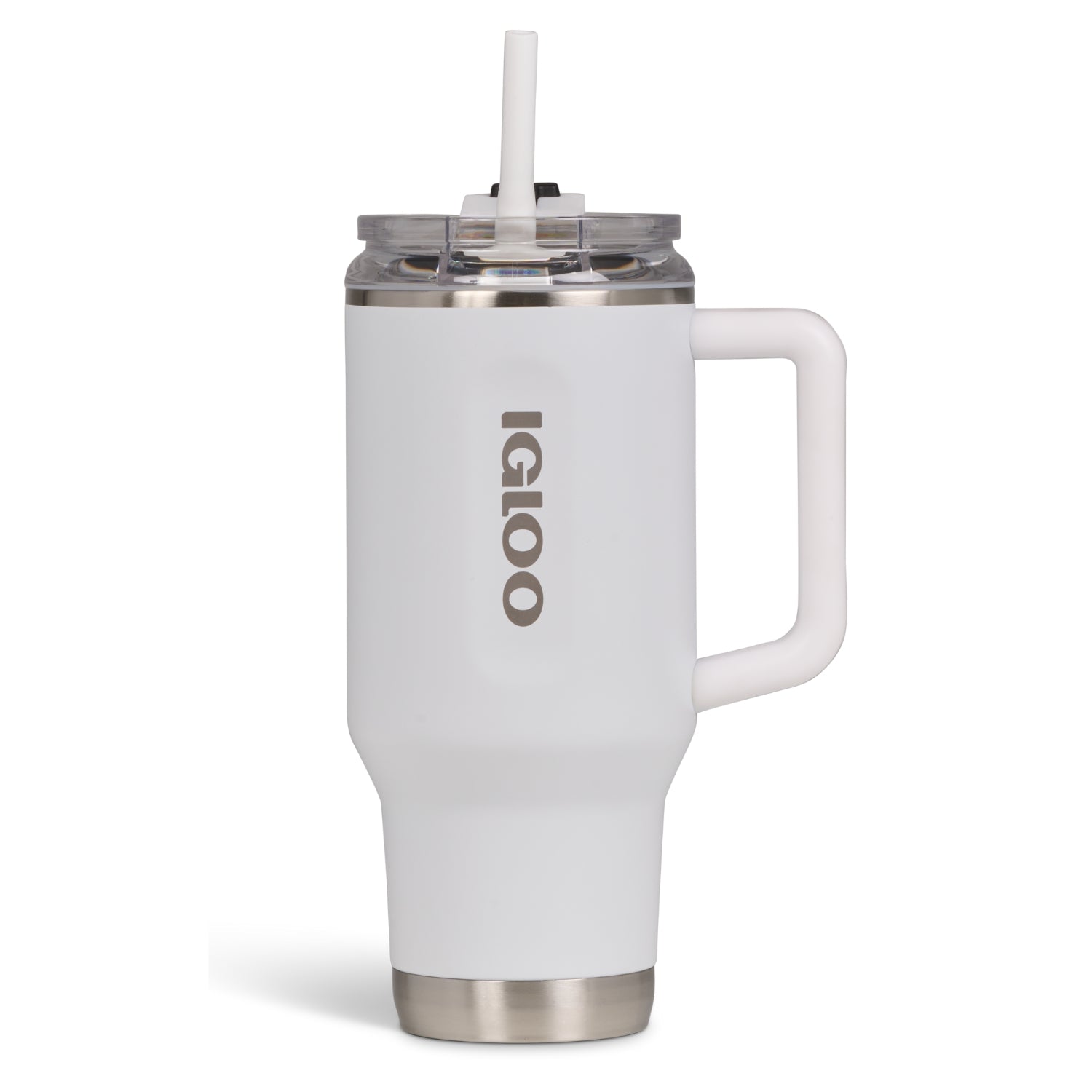 Botella De Agua Termo De 40Oz Igloo Travel. Vaso Térmico De Acero Inoxidable. Color blanco.