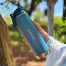 Botella de agua Térmica 20oz Igloo. Vaso Térmico De Acero Inoxidable color Azul.