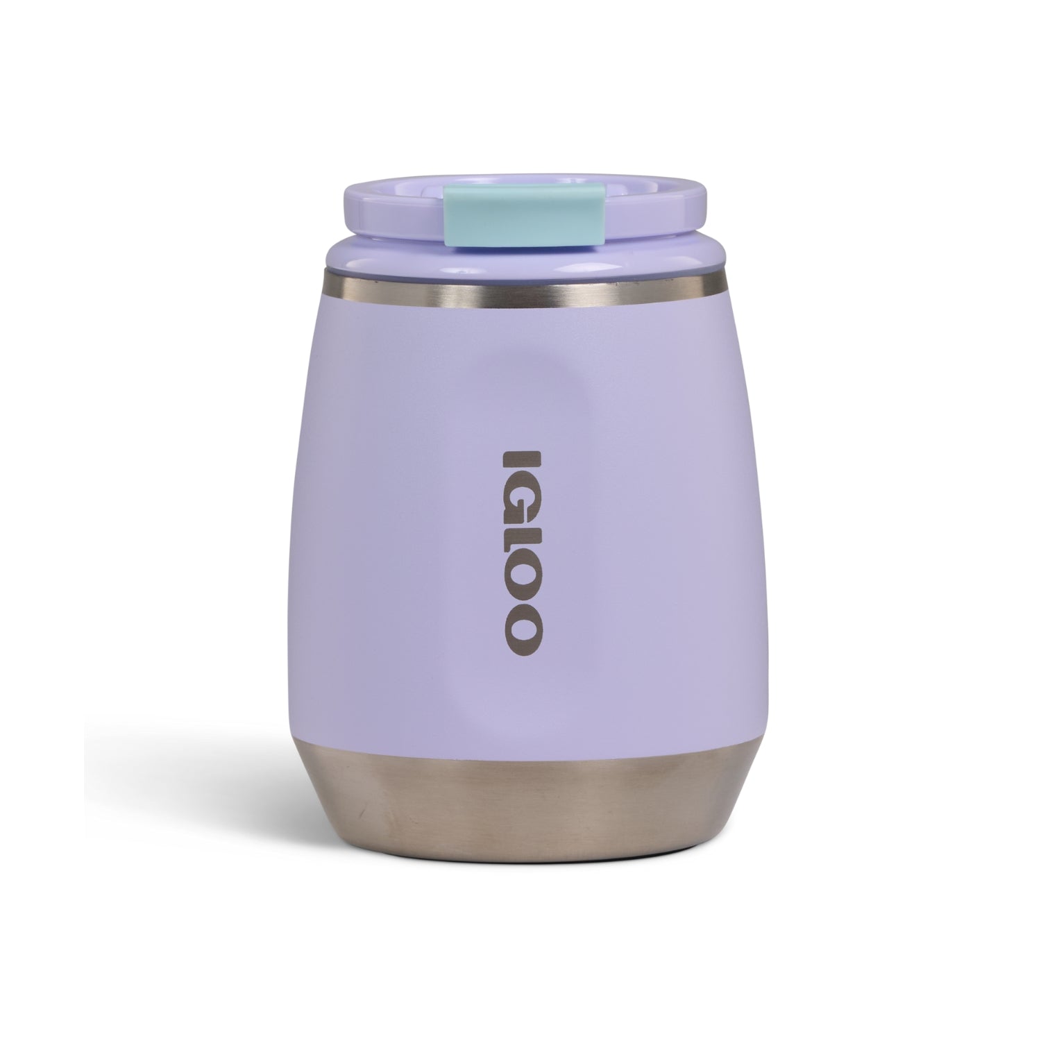 Botella de agua vino termica 10oz Igloo. Vaso termico De Acero Inoxidable para vino color Lila.