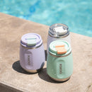 Botella de agua vino termica 10oz Igloo. Vaso termico De Acero Inoxidable para vino color Lila.