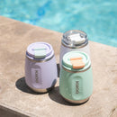 Botella de agua vino termica 10oz Igloo. Vaso termico De Acero Inoxidable para vino color verde Menta.