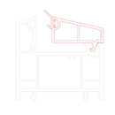 Perfil Junquillo recto UPVC envidriador 35 mm Serie abatible 60mm UPView Carbone Espesor 1.6mm Largo 5.85m Color Negro Microtexturizado