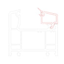 Perfil Junquillo recto UPVC envidriador insulado 20 mm Serie abatible 60mm UPView Carbone Espesor 1.6mm Largo 5.85m Color Negro
