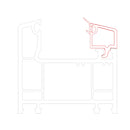 Perfil Junquillo recto UPVC envidriador insulado 18 mm Serie abatible 60mm UPView Carbone Espesor 1.6mm Largo 5.85m Color Negro