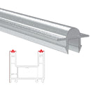 Perfil riel convexo deslizante de Aluminio refuerzo para via corredera en perfiles UPVC de Marco perimetral para puertas y ventanas de mayor peso Serie 60mm UPView