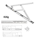 Bisagra Proyectable de Fricción max. 41kg para Ventanas uPVC de Acero Inoxidable 304