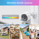 Cámara de Seguridad PoE de 4MP con Detección de Movimiento y Vehículos. Cámara de Videovigilancia con Visión Nocturna 30m y Micrófono Integrado IP66