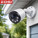 Cámara de Seguridad PoE de 4MP con Detección de Movimiento y Vehículos. Cámara de Videovigilancia con Visión Nocturna 30m y Micrófono Integrado IP66