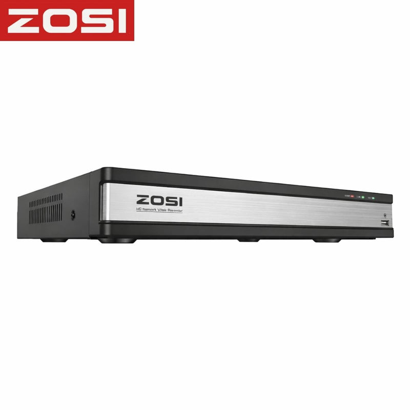 NVR PoE 16 Canales 8MP 4K con Compresión H.265+. Servidor de videovigilancia con Salida HDMI y VGA. Soporta Disco Duro hasta 8TB  (no incluido)