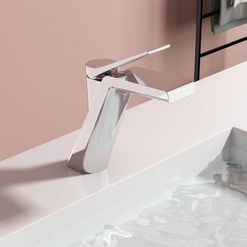 Grifo para lavamanos 25 cm Monomando pluma lavabo Cromado Silver brillante de alta calidad