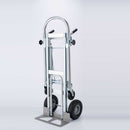 Carretilla Carrito de carga plegable convertible 4 en 1 industrial ruedas de goma max. 350kg Acero y aluminio
