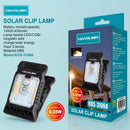 Lámpara Solar LED Con Clip Para Exterior. 3 modos De Iluminación. Luz con panel solar. Ideal Para Camping o Emergencias.
