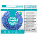 Cable de Red Ethernet RJ45 Gigabit Alta Velocidad (20 metros). Cable LAN para Router, PC, Switch y TV. Color Azul.