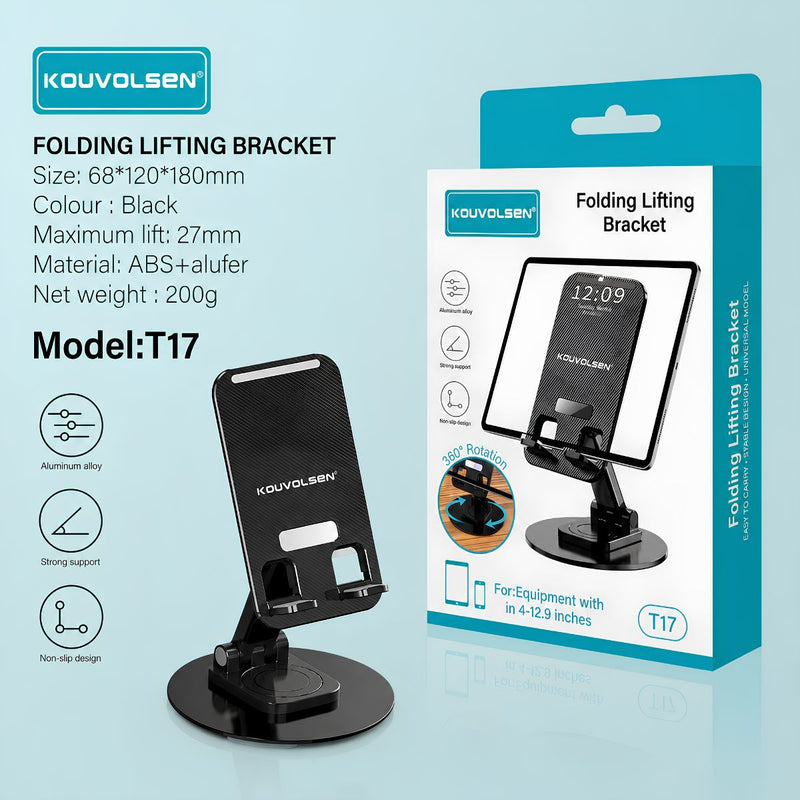 Soporte Ajustable Para Celular Y Tablet De Escritorio. Base Giratoria 360° para Dispositivos De 4 A 12.9"