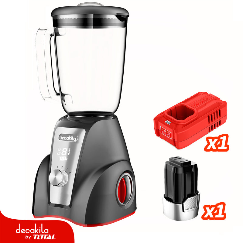 Licuadora Inalámbrica Gris 300W 16V Jarra De Vidri