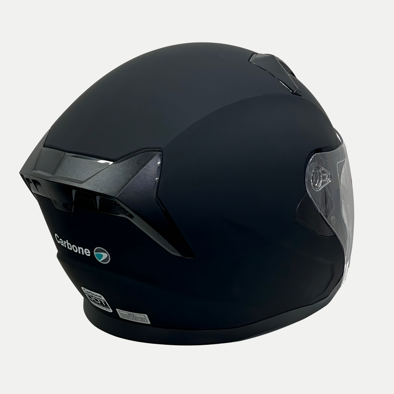 Cascos Abiertos color negro mate, certificados DOT, Carbone Air.